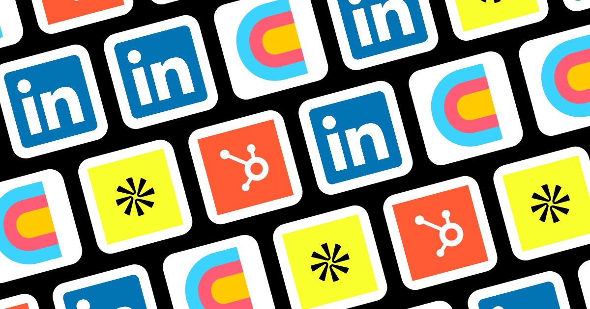 B2B prospecting tools including Apollo, LinkedIn, Clay, HubSpot, and G2