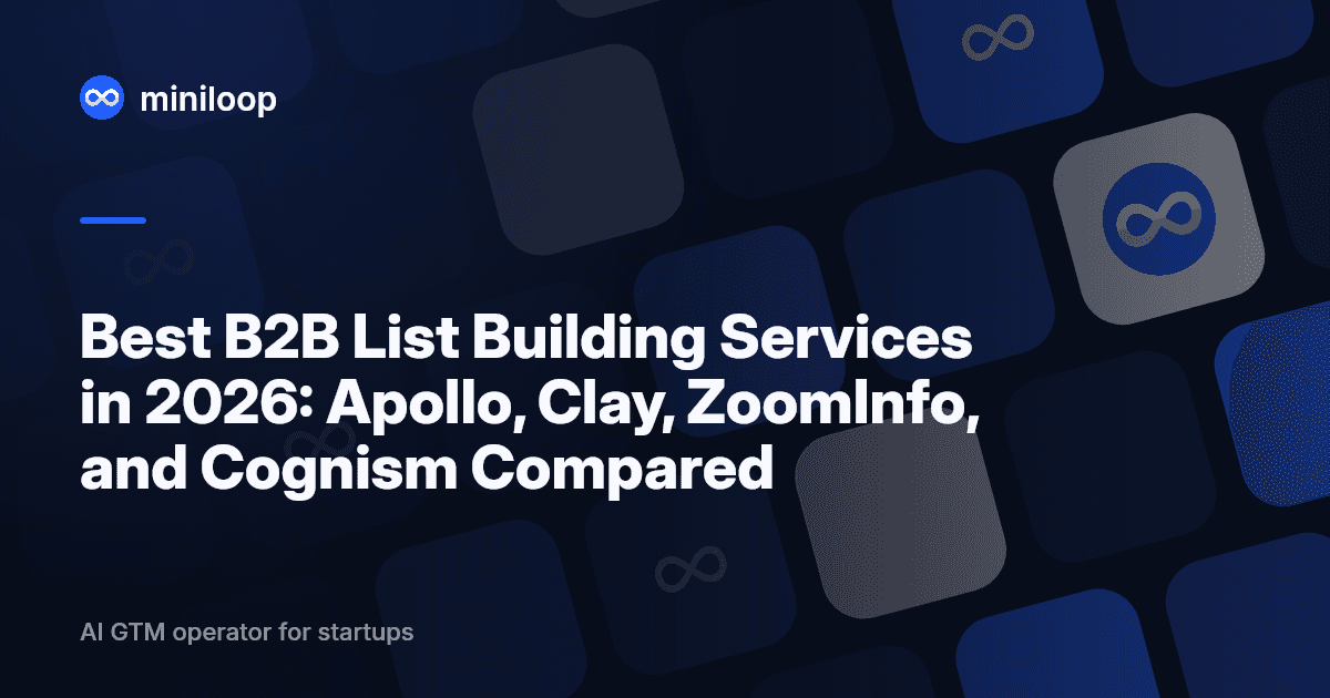 Best B2B list building services in 2026. a guide for founders and GTM teams
