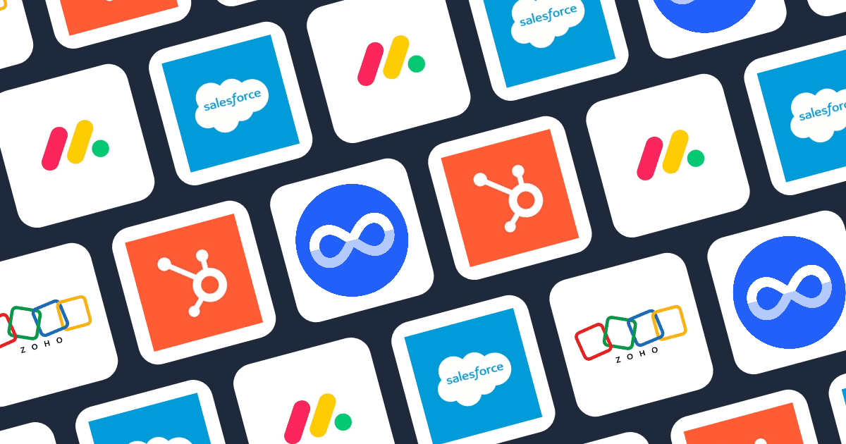 Logos of top cloud-based CRM solutions for 2026