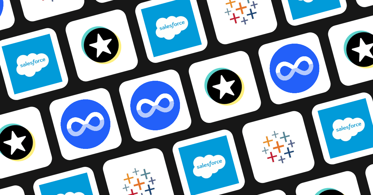 Logos of top competitor review tools: Salesforce, Tableau, REVIEWS.io, and Nivaloq.